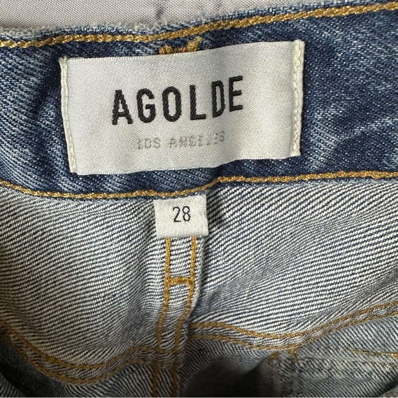 Agolde Cooper Cargo Utilitarian Denim Jeans High Rise Regulation Wash 28 NWT - Picture 6 of 11